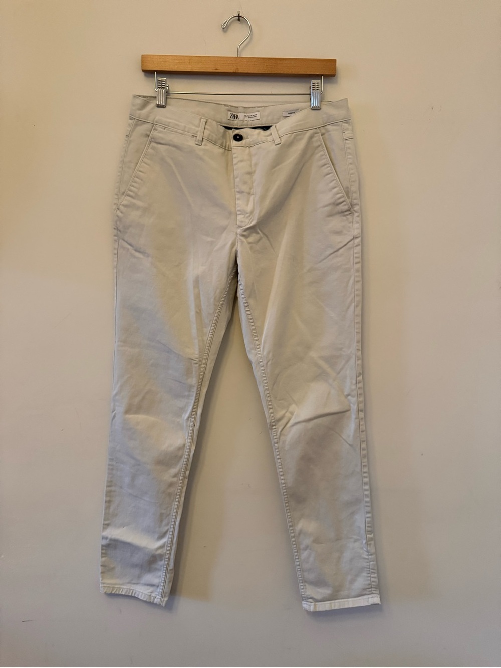 Zara Men Off-White Chino Pants